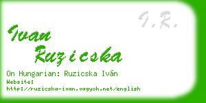 ivan ruzicska business card